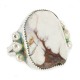 Handmade Navajo .925 Sterling Silver Certified Authentic Natural White Buffalo Native American Ring 17025-2 Handmade Navajo .925 Sterling Silver Certified Authentic Natural White Buffalo Native American Ring 17025-2