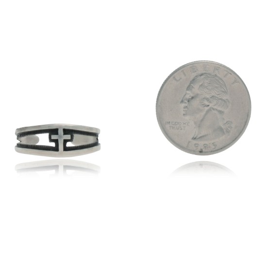 Cross .925 Sterling Silver Certified Authentic Hopi Native American Handmade Toe Ring 13234-1 Cross .925 Sterling Silver Certified Authentic Hopi Native American Handmade Toe Ring 13234-1