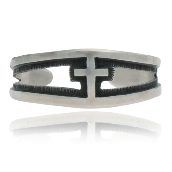 Cross .925 Sterling Silver Certified Authentic Hopi Native American Handmade Toe Ring 13234-1 Cross .925 Sterling Silver Certified Authentic Hopi Native American Handmade Toe Ring 13234-1