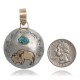 Buffalo 12kt Gold Filled and .925 Sterling Silver Certified Authentic Handmade Navajo Native American Natural Turquoise Pendant 24530 Buffalo 12kt Gold Filled and .925 Sterling Silver Certified Authentic Handmade Navajo Native American Natural Turquoise Pendant 24530