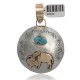 Buffalo 12kt Gold Filled and .925 Sterling Silver Certified Authentic Handmade Navajo Native American Natural Turquoise Pendant 24530 Buffalo 12kt Gold Filled and .925 Sterling Silver Certified Authentic Handmade Navajo Native American Natural Turquoise Pendant 24530