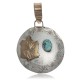 Turtle 12kt Gold Filled and .925 Sterling Silver Certified Authentic Handmade Navajo Native American Natural Turquoise Pendant 24532 Turtle 12kt Gold Filled and .925 Sterling Silver Certified Authentic Handmade Navajo Native American Natural Turquoise Pendant 24532