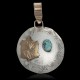 Turtle 12kt Gold Filled and .925 Sterling Silver Certified Authentic Handmade Navajo Native American Natural Turquoise Pendant 24532 Turtle 12kt Gold Filled and .925 Sterling Silver Certified Authentic Handmade Navajo Native American Natural Turquoise Pendant 24532