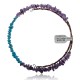 Natural Turquoise and Amethyst Certified Authentic Navajo Native American Adjustable Choker Wrap Necklace Chain 25584 Natural Turquoise and Amethyst Certified Authentic Navajo Native American Adjustable Choker Wrap Necklace Chain 25584
