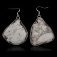 Huge White Howlite .925 Sterling Silver Certified Authentic Navajo Native American Dangle Earrings 27280 Huge White Howlite .925 Sterling Silver Certified Authentic Navajo Native American Dangle Earrings 27280
