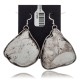 Huge White Howlite .925 Sterling Silver Certified Authentic Navajo Native American Dangle Earrings 27280 Huge White Howlite .925 Sterling Silver Certified Authentic Navajo Native American Dangle Earrings 27280
