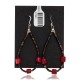 Coral .925 Sterling Silver Certified Authentic Navajo Native American Hoop Dangle Earrings 27281 Coral .925 Sterling Silver Certified Authentic Navajo Native American Hoop Dangle Earrings 27281
