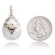 12kt Gold Filled and .925 Sterling Silver Bull Skull Handmade Navajo Pendant NB151219024528 12kt Gold Filled and .925 Sterling Silver Bull Skull Handmade Navajo Pendant NB151219024528