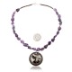 Hummingbird .925 Sterling Silver Certified Authentic Navajo Native American Natural Amethyst Necklace 25519 Hummingbird .925 Sterling Silver Certified Authentic Navajo Native American Natural Amethyst Necklace 25519