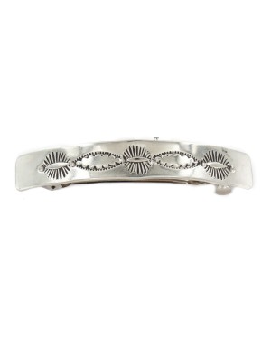 Certified Authentic Handmade Nickel Navajo Native American Hair Barrette 10343-1 Certified Authentic Handmade Nickel Navajo Native American Hair Barrette 10343-1