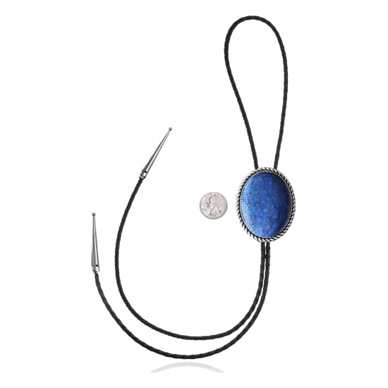 Handmade Certified Authentic Navajo .925 Sterling Silver Native American Natural Turquoise Bolo Tie 34163 Handmade Certified Authentic Navajo .925 Sterling Silver Native American Natural Turquoise Bolo Tie 34163