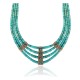 .925 Sterling Silver Certified Authentic Navajo Native American 3 strand Magnesite Necklace 35133 .925 Sterling Silver Certified Authentic Navajo Native American 3 strand Magnesite Necklace 35133