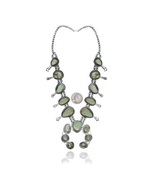 .925 Sterling Silver Certified Authentic Handmade Navajo Native American Natural Turquoise Necklace 35135 .925 Sterling Silver Certified Authentic Handmade Navajo Native American Natural Turquoise Necklace 35135