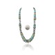 Exquisite .925 Sterling Silver Certified Authentic Navajo Native American 1 Strand Blue Green Turquoise Necklace Chain 35825 Exquisite .925 Sterling Silver Certified Authentic Navajo Native American 1 Strand Blue Green Turquoise Necklace Chain 35825