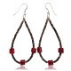 Coral .925 Sterling Silver Certified Authentic Navajo Native American Hoop Dangle Earrings 27281 Coral .925 Sterling Silver Certified Authentic Navajo Native American Hoop Dangle Earrings 27281