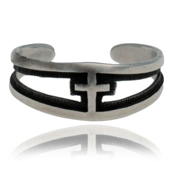 Cross .925 Sterling Silver Certified Authentic Hopi Native American Handmade Toe Ring 13234-1 Cross .925 Sterling Silver Certified Authentic Hopi Native American Handmade Toe Ring 13234-1